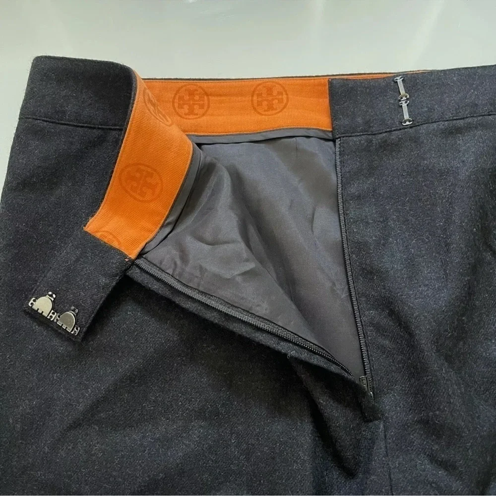 TORY BURCH Wool Skirt Pencil size 8 Grey NWOT